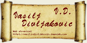 Vasilj Divljaković vizit kartica